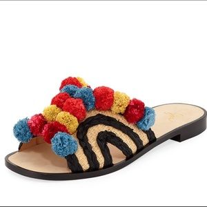 JOIE REVOLVE Paden Pom Pom Slide Sandals 36 US 6